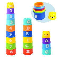 Load image into Gallery viewer, 8PCS Educational Baby Toys 6Month Figures Letters Foldind Stack Cup Tower Children Early Intelligence Alphabet Toy for Children